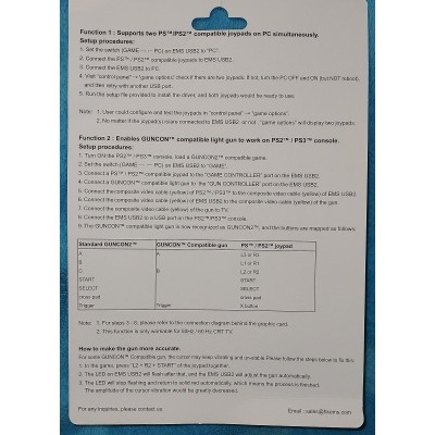 EMS USB2 PlayStation-to-PC Controller Adapter + Sony PS1 DualShock Controller