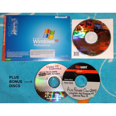 Windows XP Professional SP3 OEM + Manual + Bonus Discs