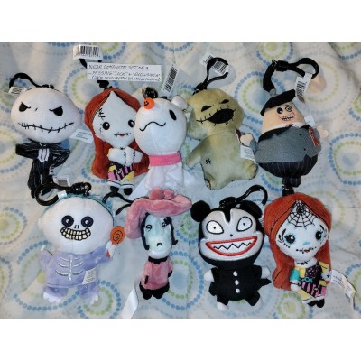 The Nightmare Before Christmas Plush Bag Clips: Near Complete Set of 9