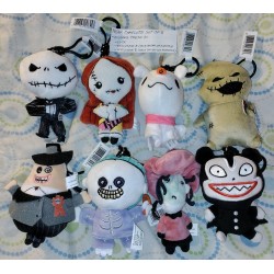 The Nightmare Before Christmas Plush Bag Clips: Near Complete Set of 8