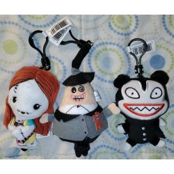 The Nightmare Before Christmas Plush Bag Clips: Near Complete Set of 3