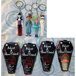 Adopt A Ghoul Friend Figural Keychains: Near Complete Set of 4