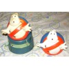 Vintage Superior The Real Ghostbusters Gumball Machine Coin Bank + Extra Topper