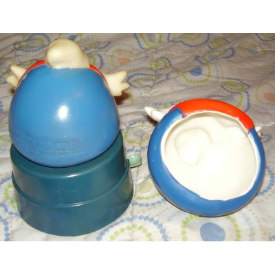 Vintage Superior The Real Ghostbusters Gumball Machine Coin Bank + Extra Topper