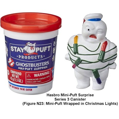 Sealed Hasbro Mini-Puft Surprise Series 3 Canister (Figure N23: Mini-Puft Wrapped in Christmas Lights)