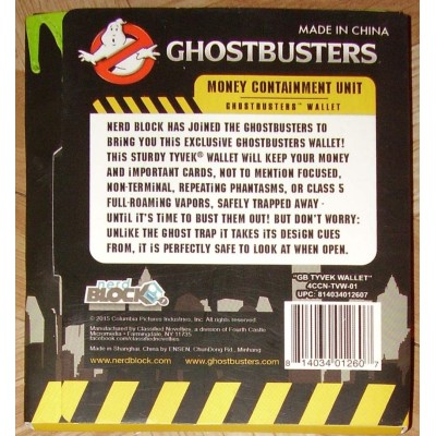 NerdBlock Ghostbusters Money Containment Unit Ghost Trap Tyvek Wallet