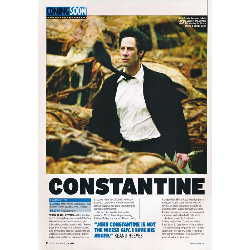 Magazine Photo - Keanu Reeves (Constantine)