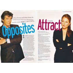 Magazine Photo - Pierce Brosnan & Julianne Moore (Laws of Attraction) (2-Page Spread)