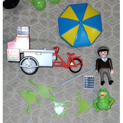 Playmobil Ghostbusters Slimer with Hot Dog Stand (No.9222 from 2017) (Loose, Incomplete)