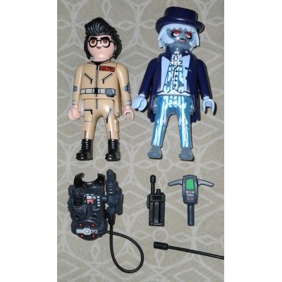 Playmobil Ghostbusters Spengler and Ghost (No.9224 from 2017) (Loose, Incomplete)