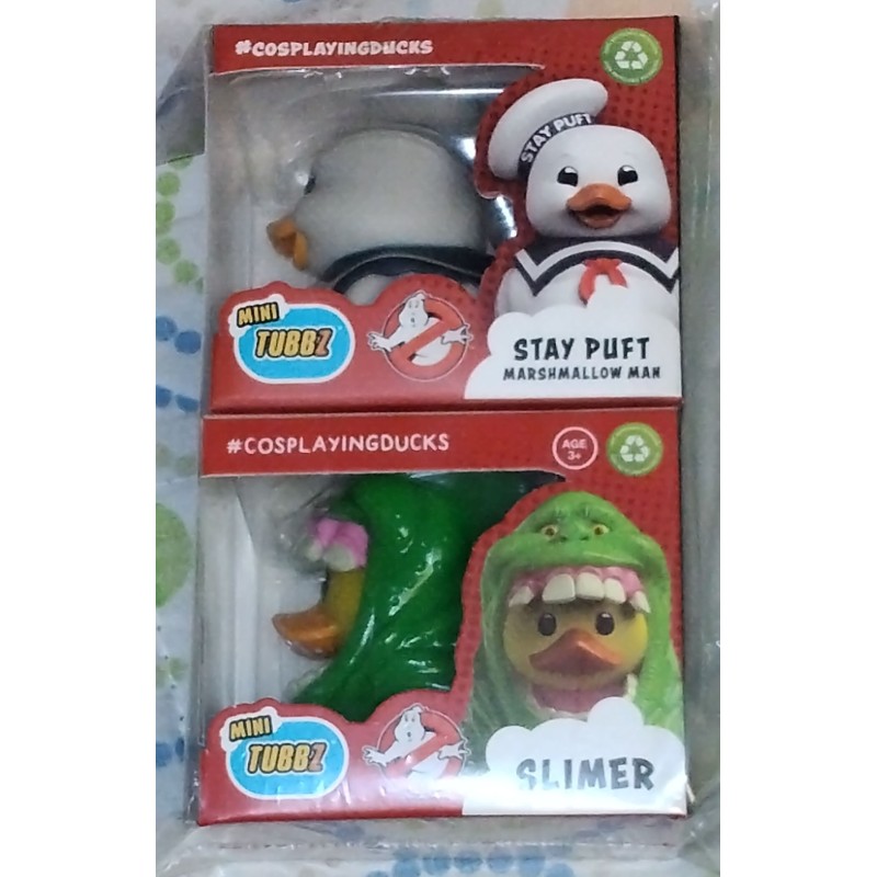 Mini Tubbz Stay Puft & Slimer Vinyl Ducks