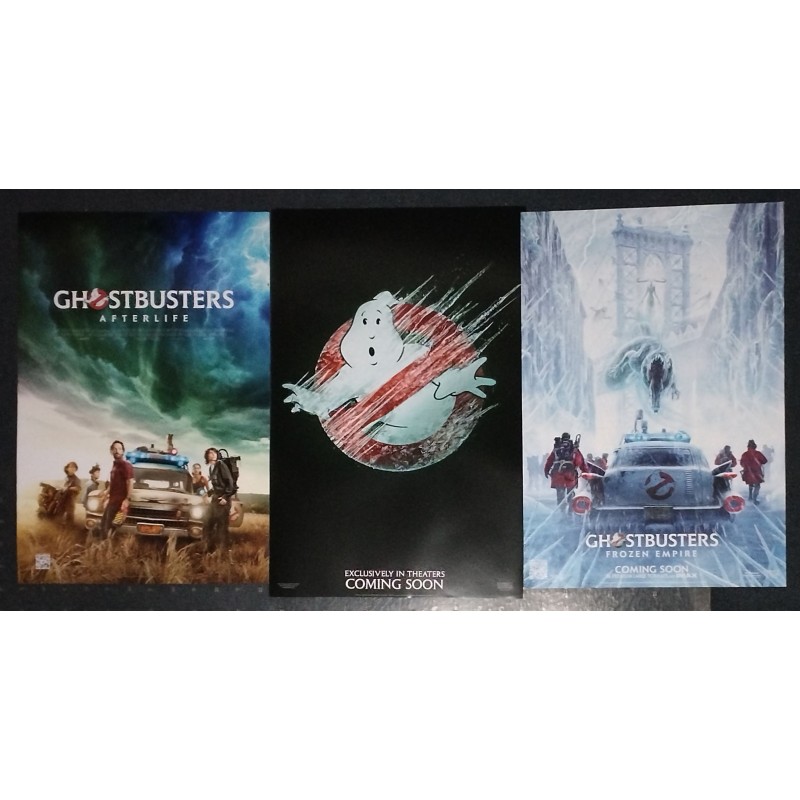 Set of 3 11"x17" Ghostbusters Afterlife & Frozen Empire Posters