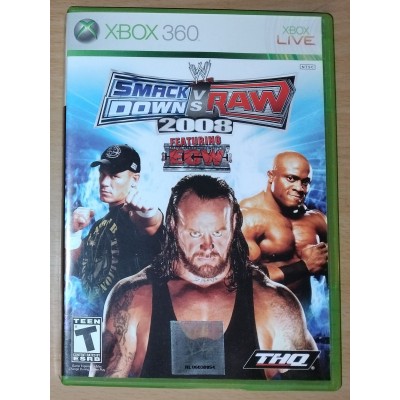 WWE SmackDown vs. Raw 2008 featuring ECW (Xbox 360) (FOR PARTS/AS IS)
