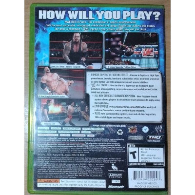WWE SmackDown vs. Raw 2008 featuring ECW (Xbox 360) (FOR PARTS/AS IS)