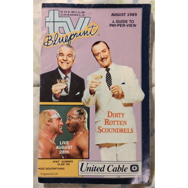 TV Blueprint August 1989 Pay-Per-View Guide Booklet (Dirty Rotten Scoundrels & WWF SummerSlam 1989)