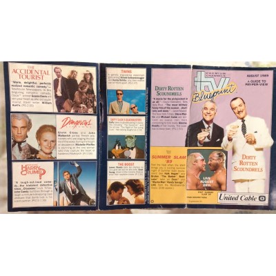 TV Blueprint August 1989 Pay-Per-View Guide Booklet (Dirty Rotten Scoundrels & WWF SummerSlam 1989)