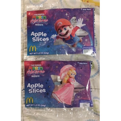 McDonald's Happy Meal Super Mario Galaxy Movie Complete Set of 12 Toys + All 3 Boxes + 2 Apple Wrappers
