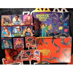 McDonald's Happy Meal Stranger Things: Tales From '85 Near-Complete Lot of 8 Toys/Book + Stickers + Boxes + Apple Wrapper