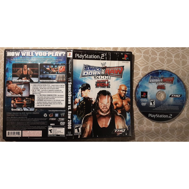 WWE Smackdown vs. Raw 2008 (PlayStation 2) (Acceptable)